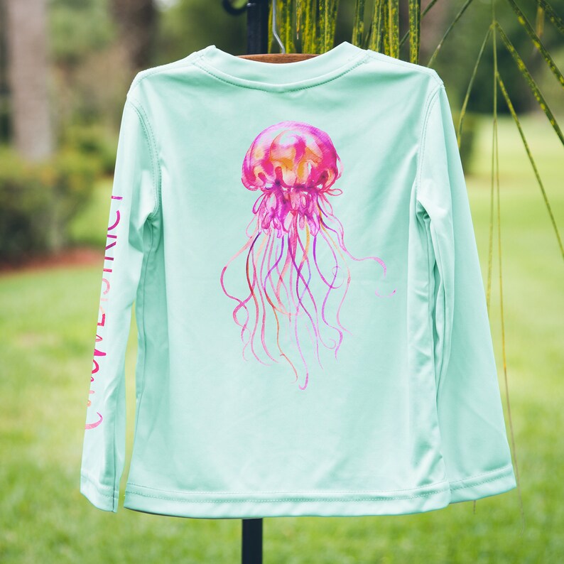 Jellyfish Swim Shirt UPF SPF Swimwear Shirt Vacation Shirt Etsy