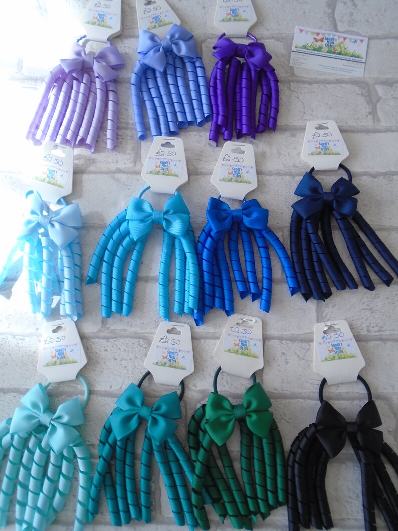 Korker Bobble Hair Bobble Ribbons Curly Ribbon Bobbles Etsy UK