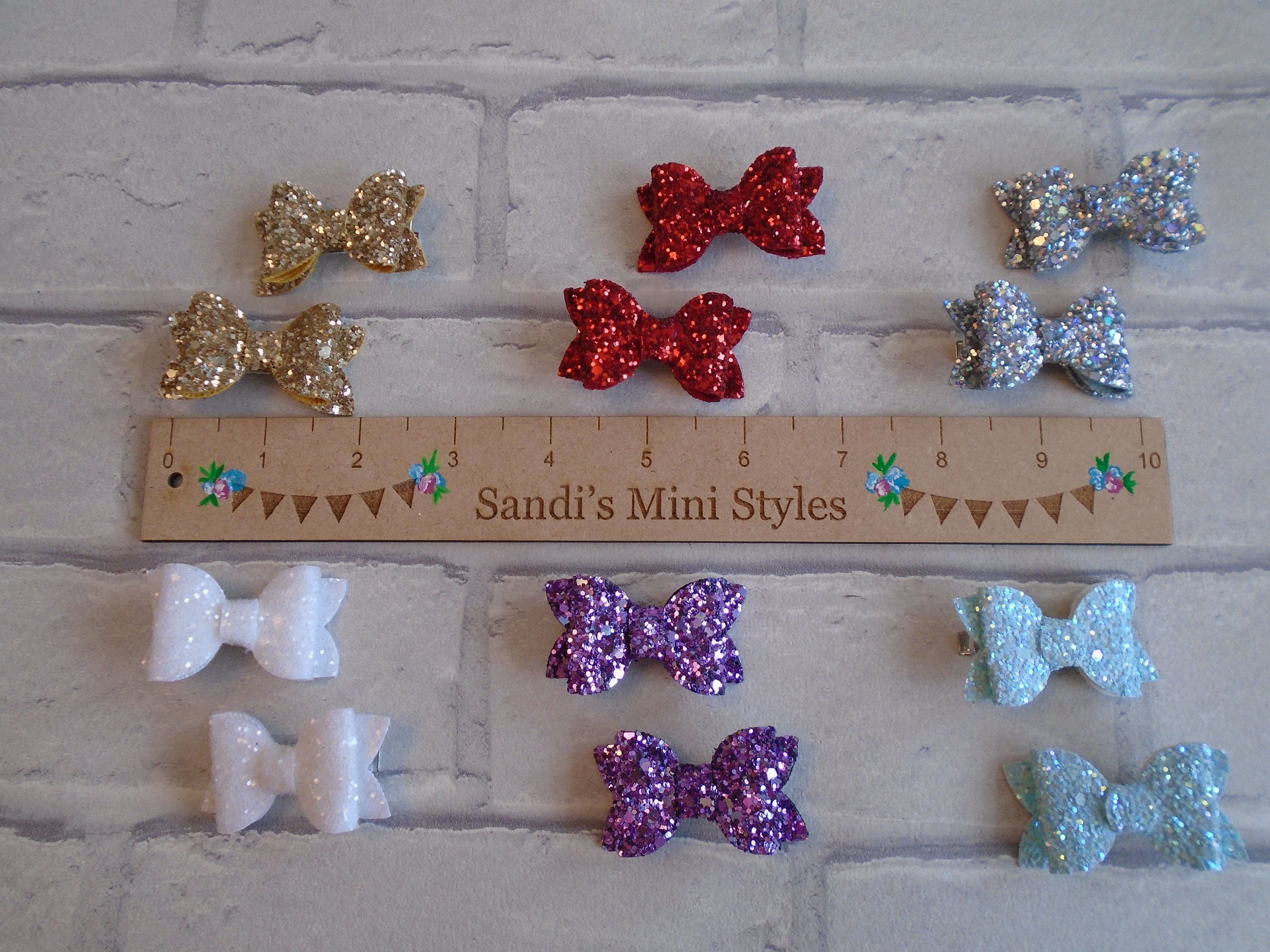Mini Glitter Hair Clips Glitter Hair Clip Pair of Mini Clips Etsy UK