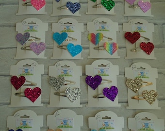 Heart hair clips Star Hair Clips: Girls' Party Hair Slides