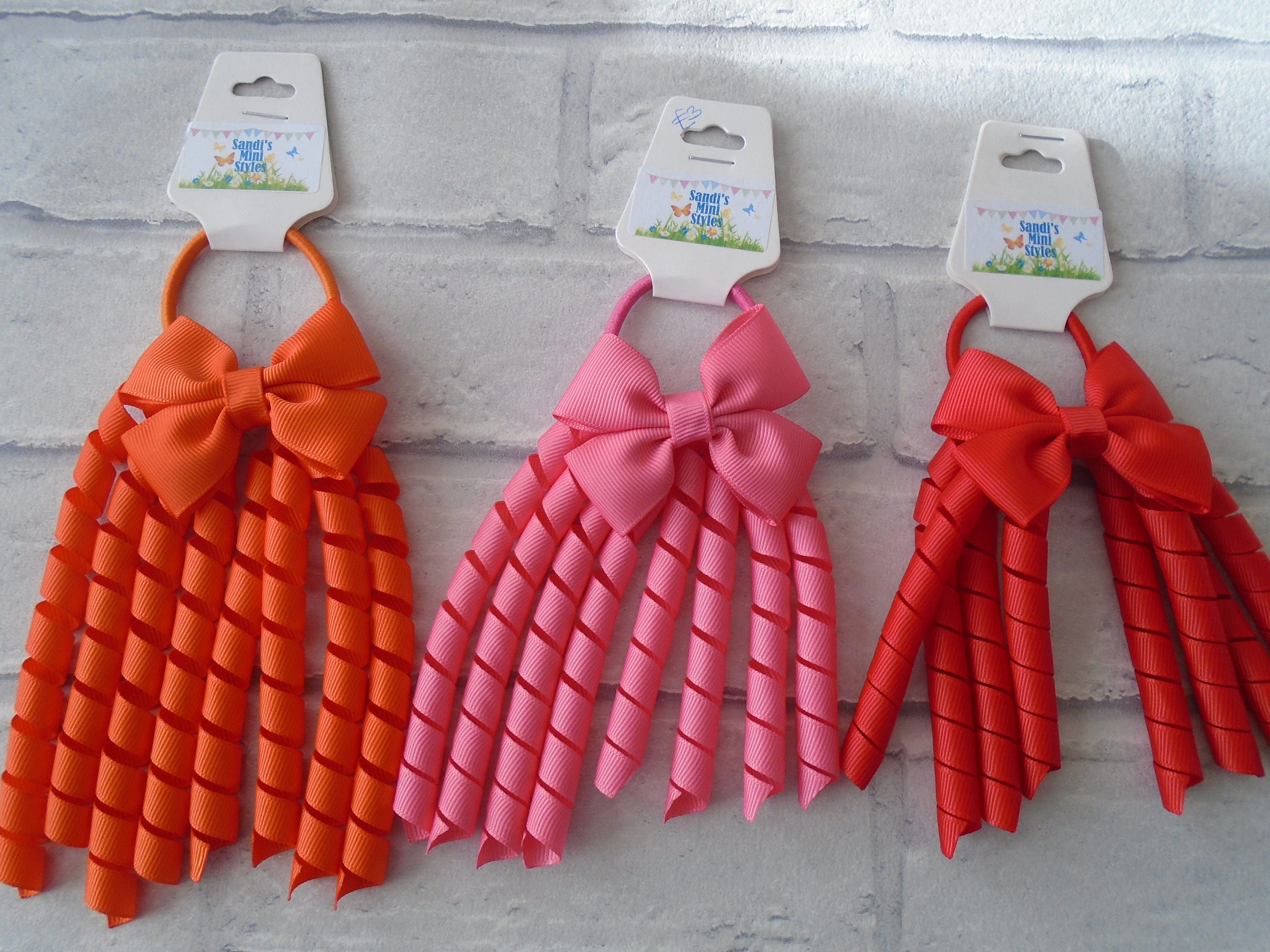 Korker bobble hair bobble ribbons curly ribbon bobbles Etsy