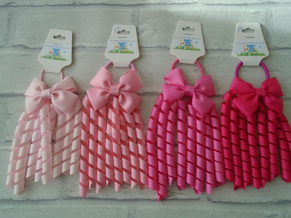 Korker bobble hair bobble ribbons curly ribbon bobbles Etsy