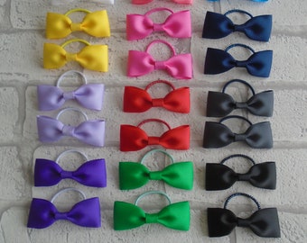School Uniform Hair Bows: Handmade Ribbon Bobbles