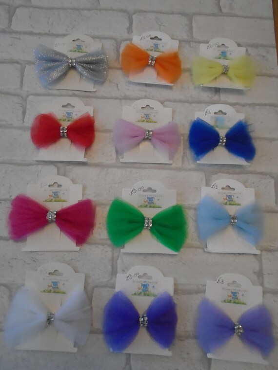 Tulle Hair Clip Layer Net Pretty Hair Clip Sparkle Tulle Girly Etsy