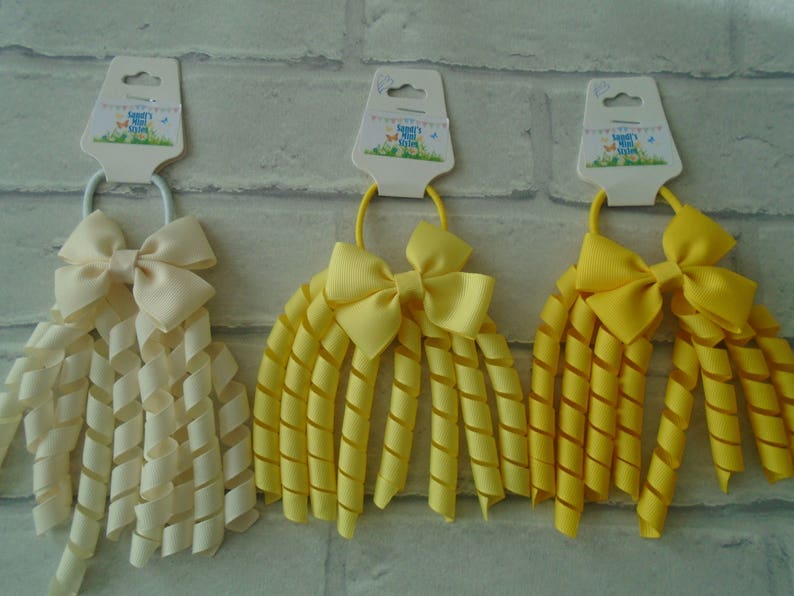 Korker bobble hair bobble ribbons curly ribbon bobbles Etsy