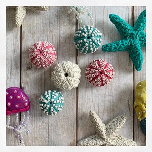 Coastal Sea Urchin Magnets, Sea Urchins Refrigerator Magnets, Beach Magnets, Nautical Magnets, Polymer Clay Magnets