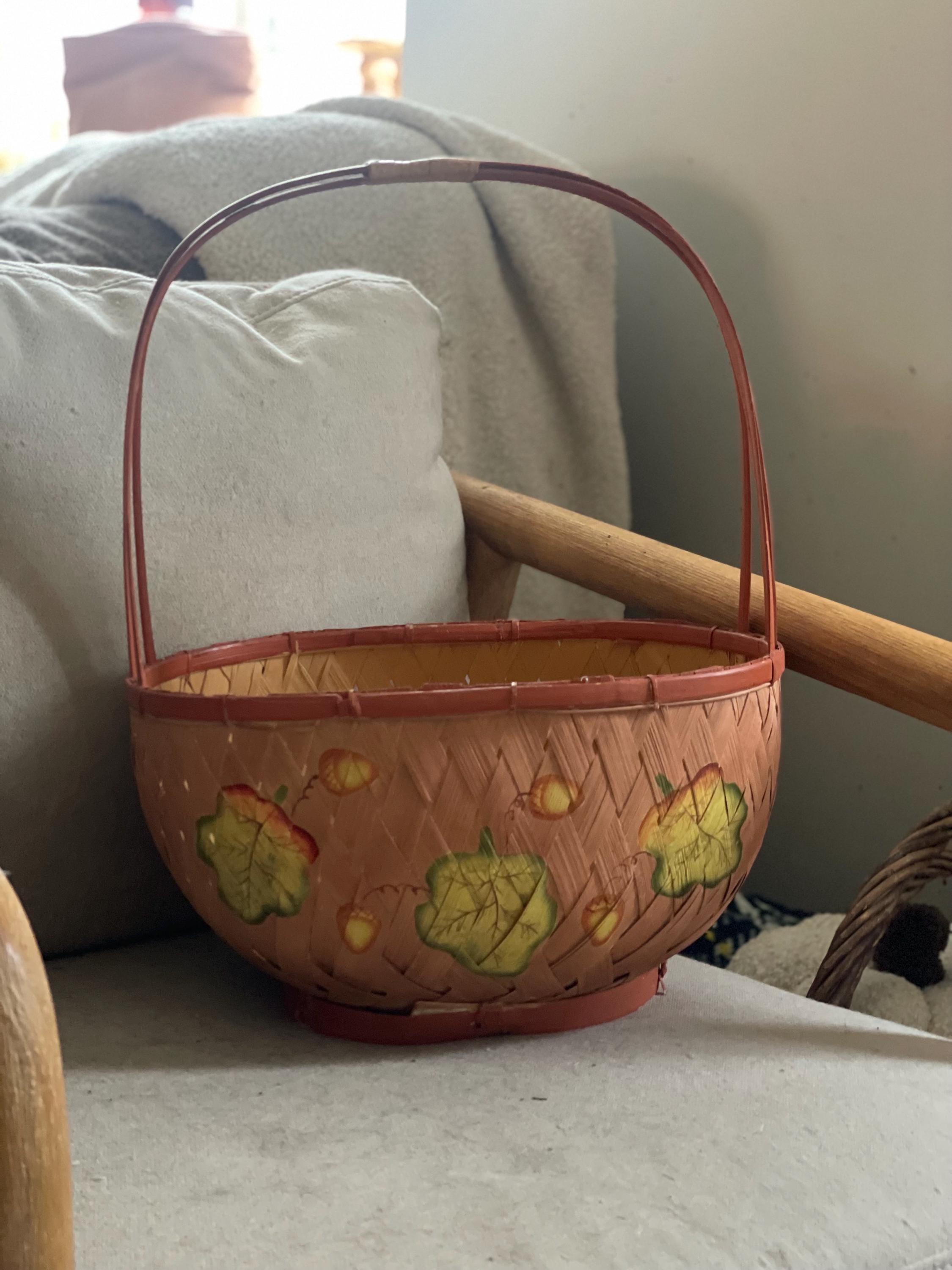 Vintage Grape Gathering Basket - Etsy