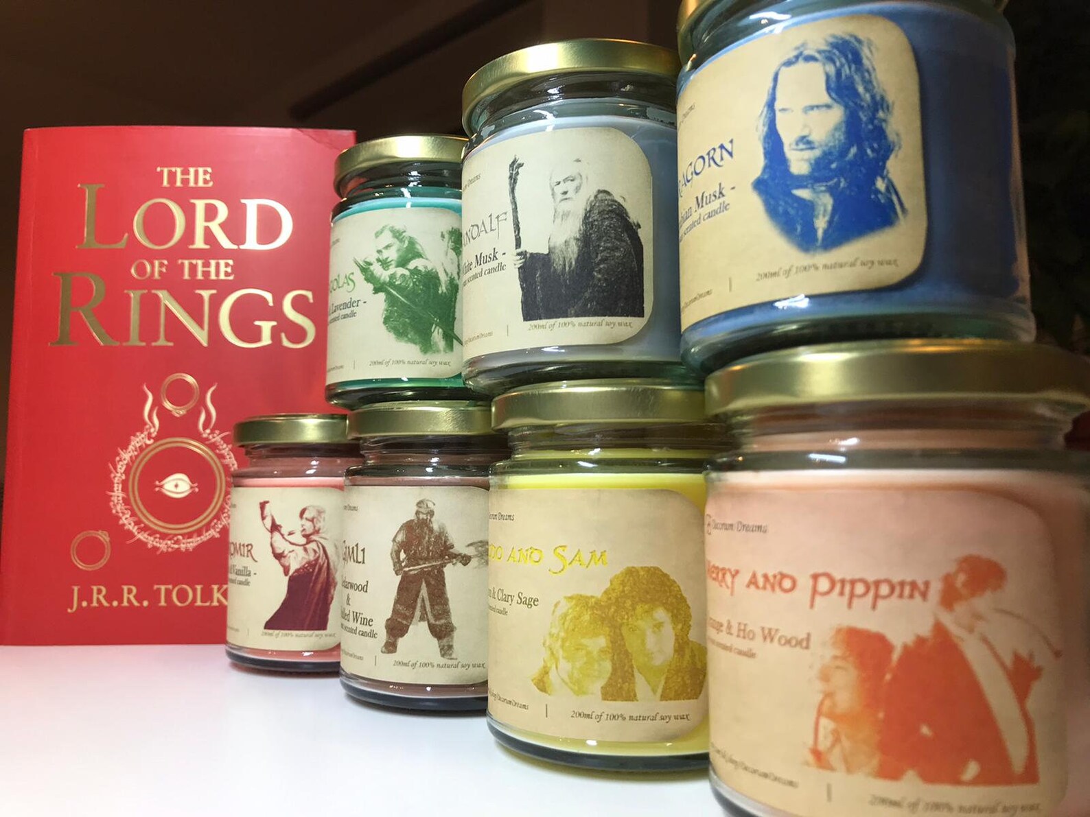 Lord of the Rings candle set 7 scented candles COTTON Etsy