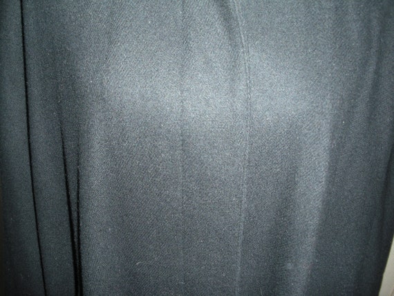 Vintage Black Wool Cape Albert Nipon Removable Ho… - image 10