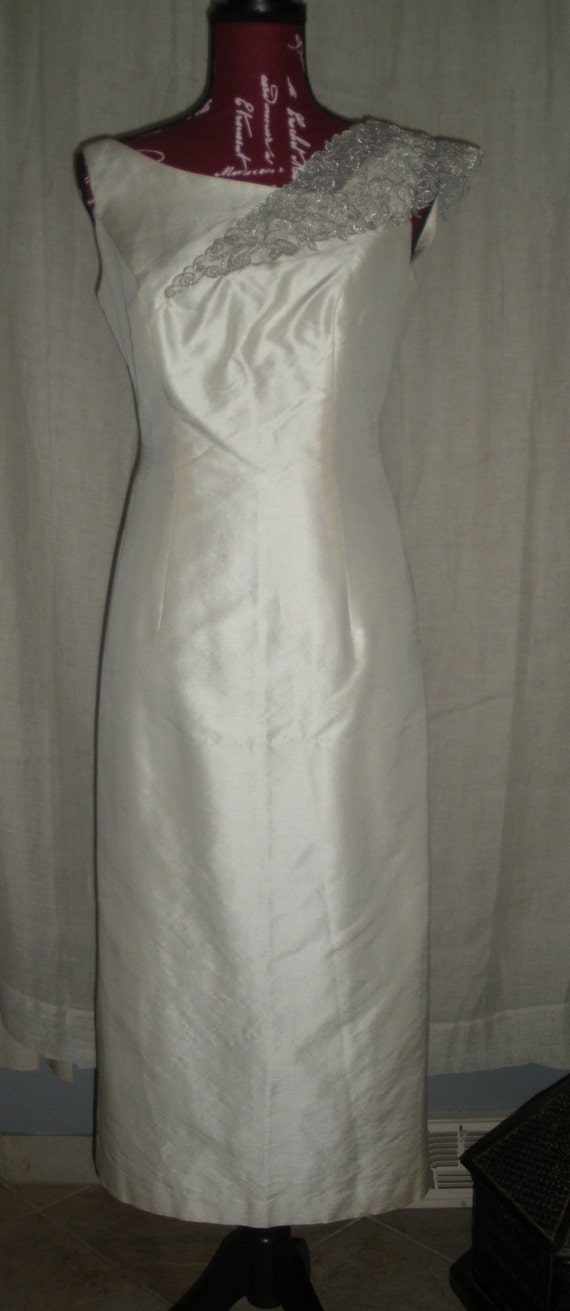 Vintage Sheath Dress Wedding Vows Renewal Dress - image 2