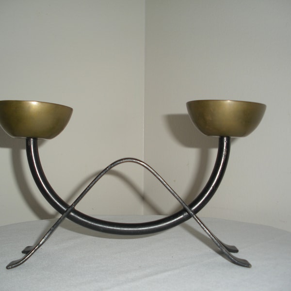 Lot De 2 Bougeoirs En Métal Couleur Laiton - Style Vintage/rétro - Pour Bougies Chauffe-plat