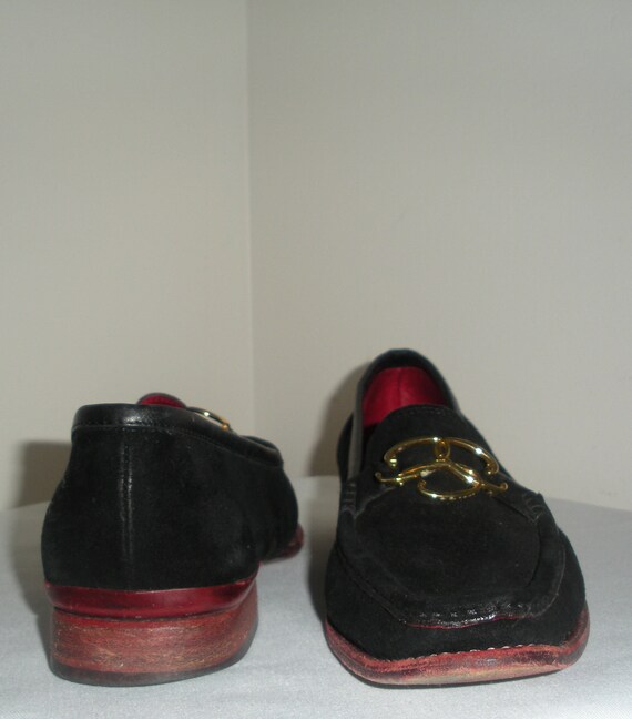 Vintage Loafers Shoes Ladies Black Oscar De La Renta Size 36  display picture 3