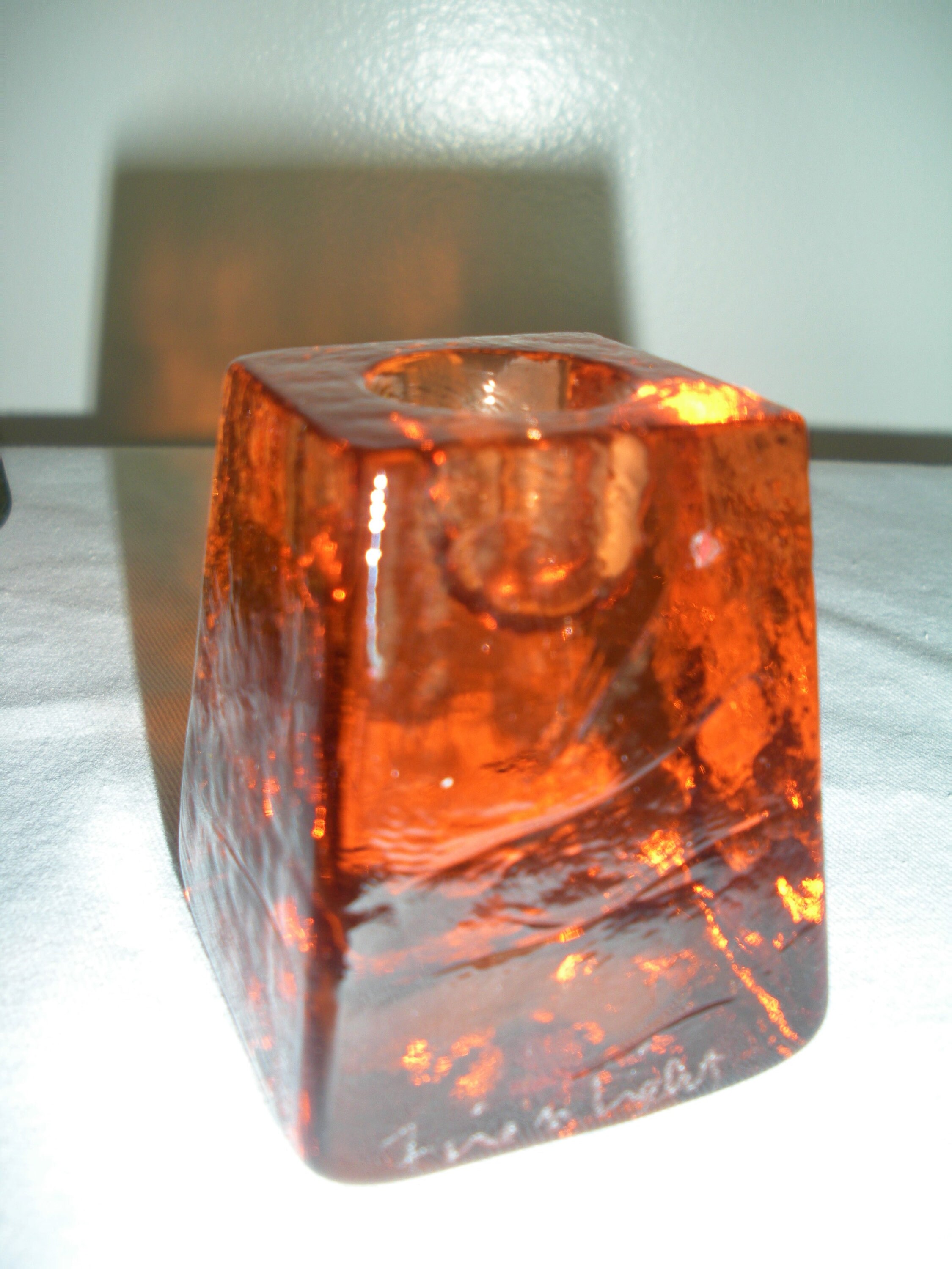 Vintage Fire Light Candle Holder Copper Fire Light Recycled