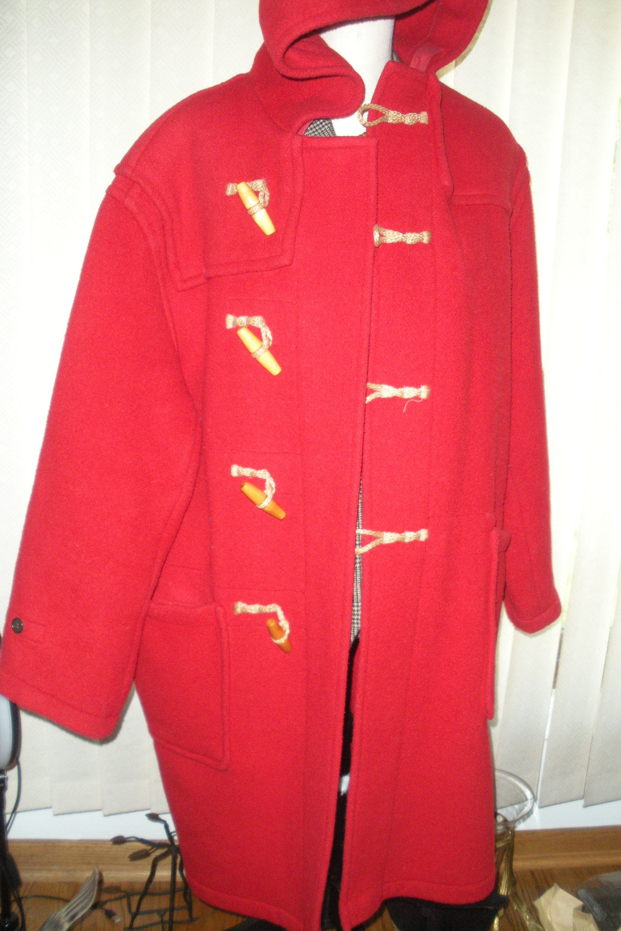 Rare] 80s Gloverall Duffle Coat Made in England with Tartan