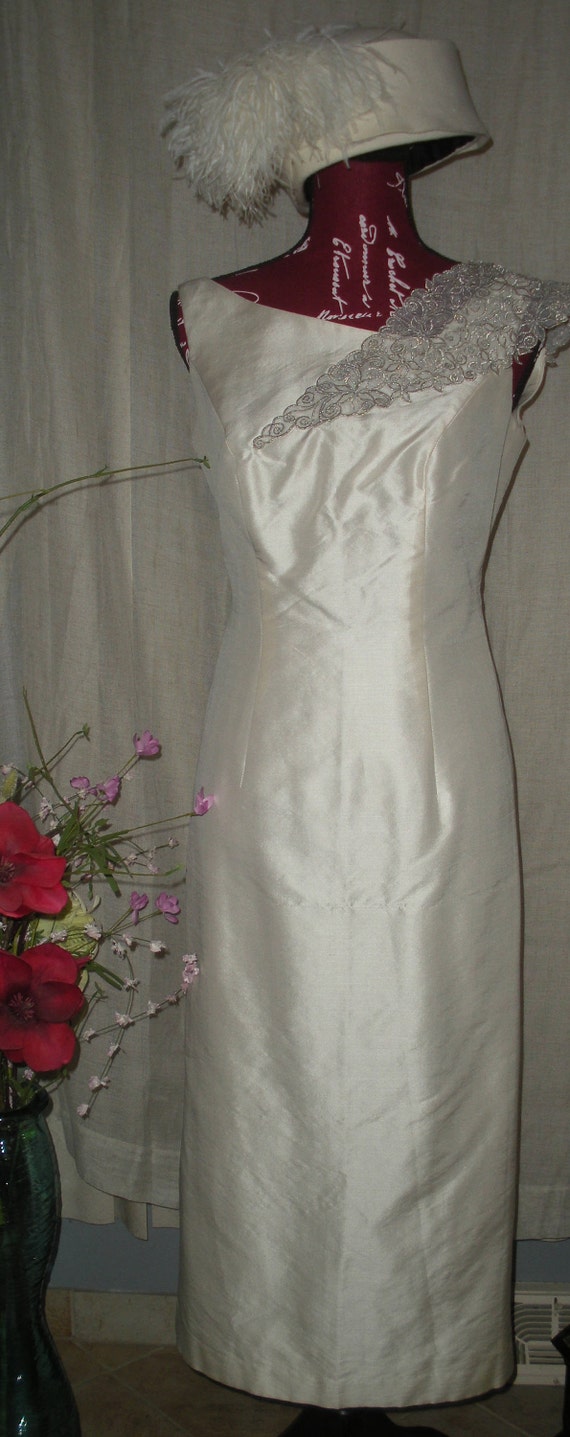 Vintage Sheath Dress Wedding Vows Renewal Dress - image 7