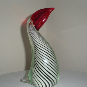 Glass Toucan Bird Figurine Pelican Glass Art Figurine