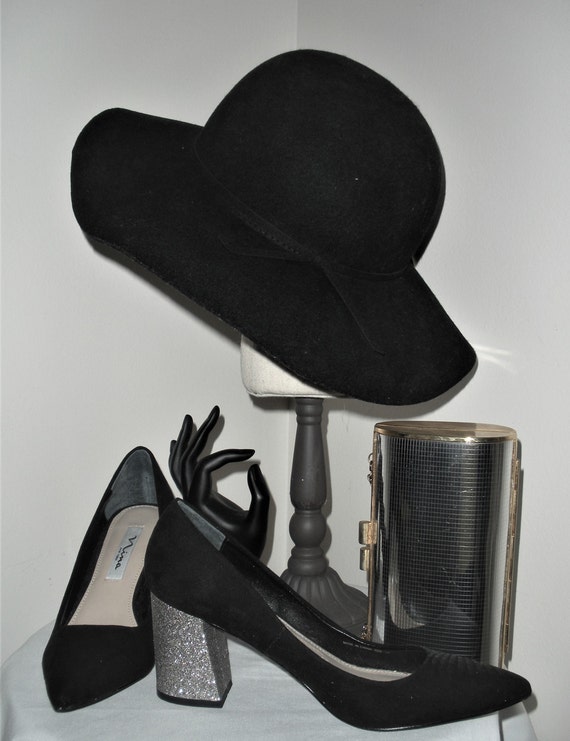 Vintage Metallic Slanted Heel Ladies Shoes Nina New York Black Ladies Pumps With Metallic Silver Heels Size 7.5 M Etsy Denmark