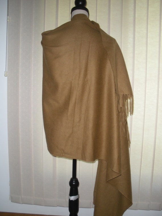 Tan Cashmere Scarf Wrap Large Winter Throw Coverle