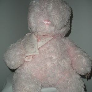 Vintage Bunny Fluffy Stuffed Easter Bunny Rabbit JC Penney Pink Plush Stuffed Toy NWT 2003