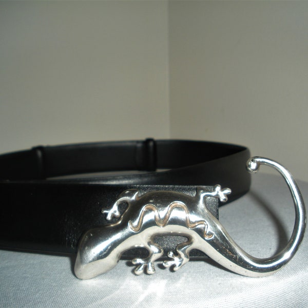 Men's Genuine Authentic Black Lizard Belt main image 0