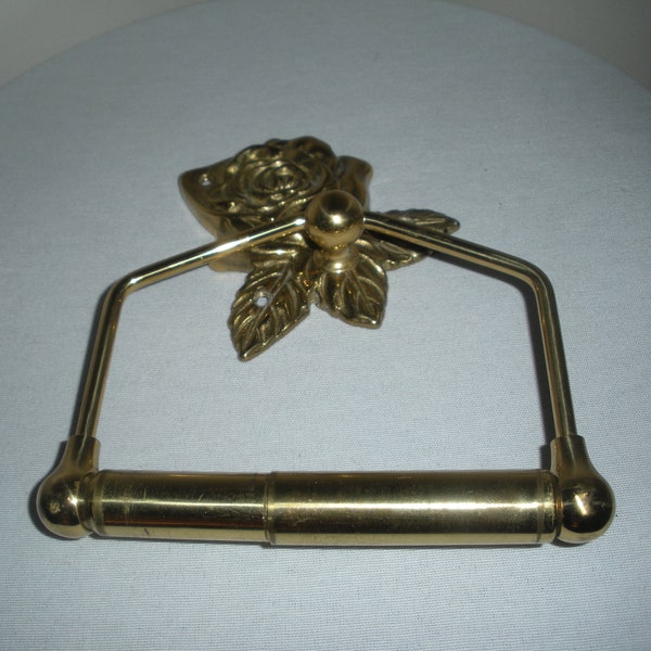 Toilet Paper Holder Brass Etsy