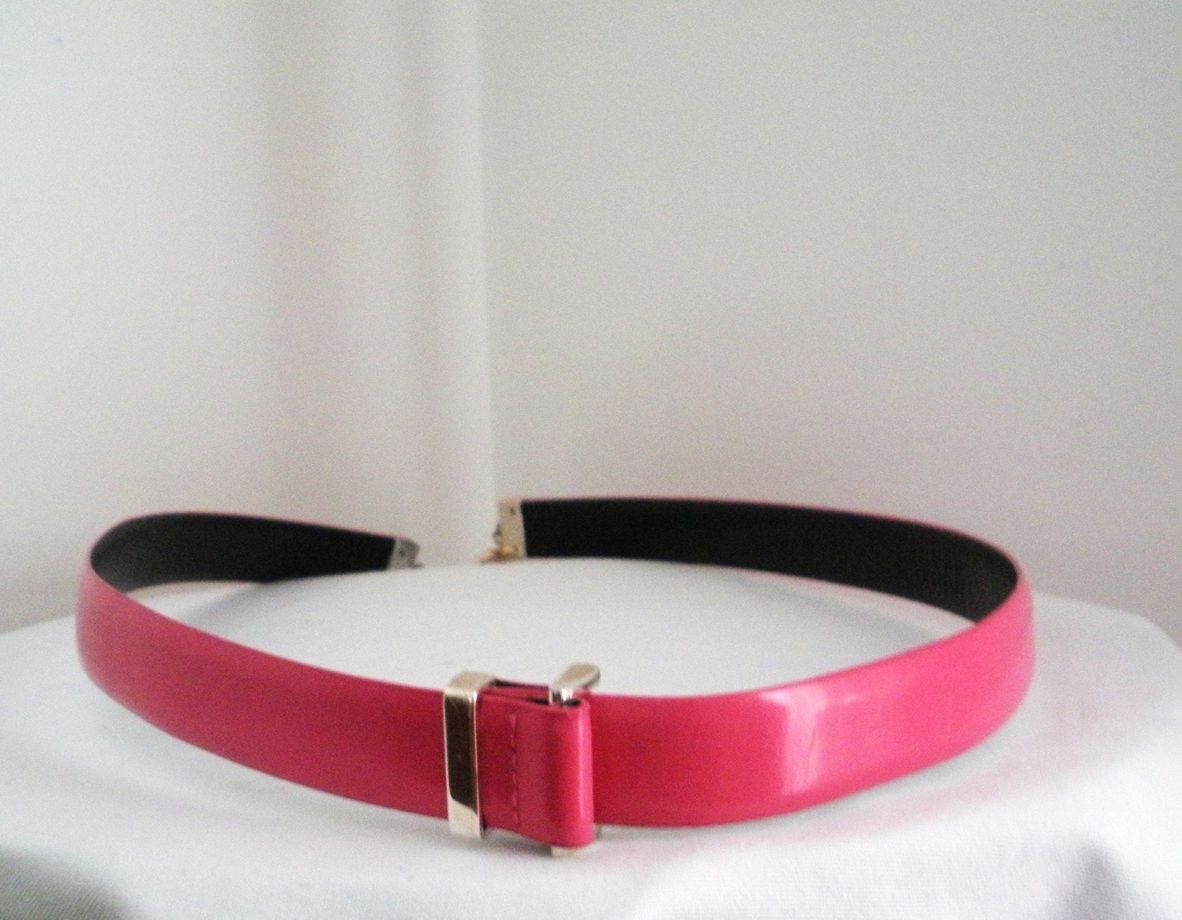 Lauren Ralph Lauren Pink Italian Leather Belt Hot Pink  display picture 1