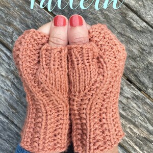 Knitting Pattern, Fingerless Gloves, Knitting Patterns, Handwarmers, Gloves, Wrist Warmers, Gift, Knit, Knitting Pattern image 3