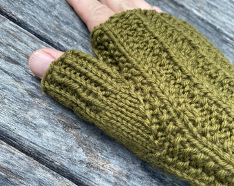 Men Fingerless Gloves Knitting Pattern, Handwarmers for men, Gloves, Wrist Warmers, Gift, Knit, Knitting Pattern