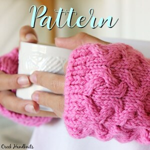Fingerless Gloves, Knitting Pattern, Arm Warmers Pattern, Pink Arm Warmers, Pattern, Valentines Day, Fingerless Mittens, Hand Warmers
