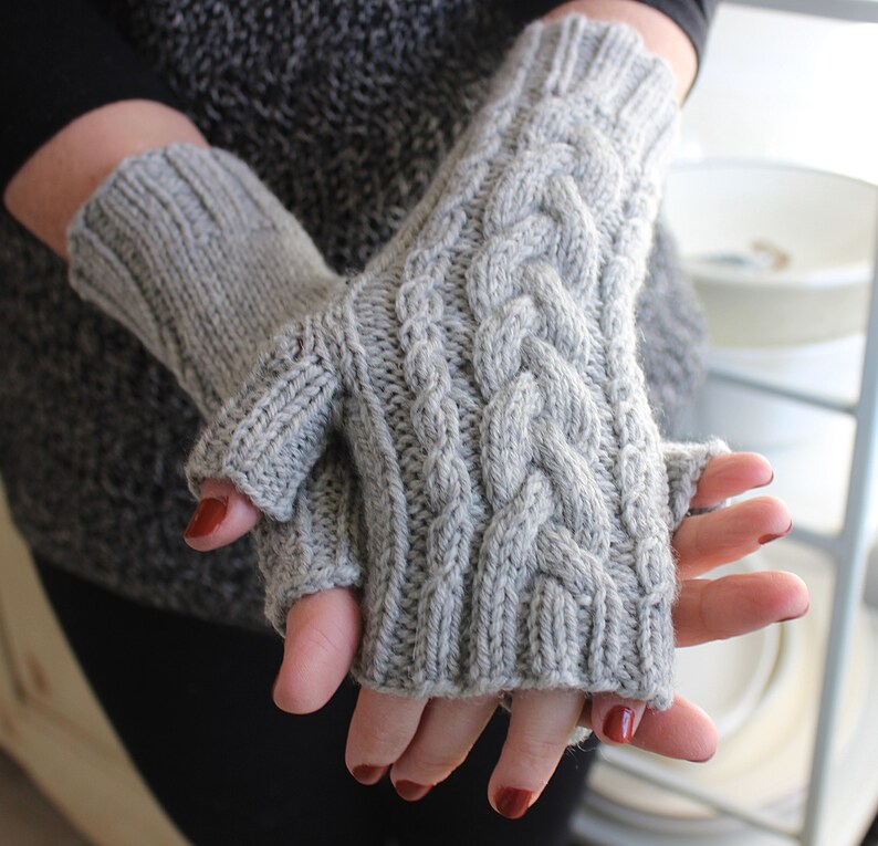 Knitting Pattern Fingerless Gloves Knitting Patterns image 8
