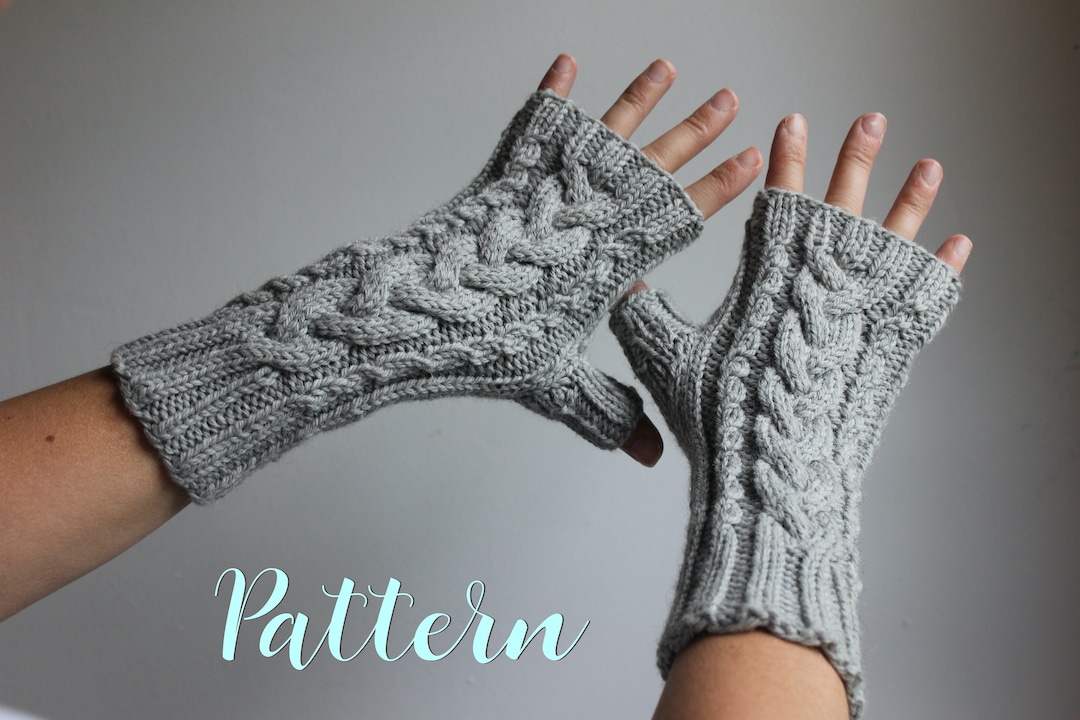 Cable Knit Fingerless Gloves Pattern: Mill Mountain Mitts (PDF Pattern ...