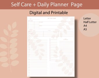 5 Minute Digital Self Care Planner, Boho Printable Gratitude Journal, Goodnotes Gratitude Journal, Digital PDF Download