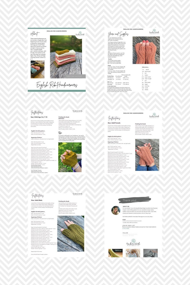 Knitting Pattern, Fingerless Gloves, Knitting Patterns, Handwarmers, Gloves, Wrist Warmers, Gift, Knit, Knitting Pattern image 8
