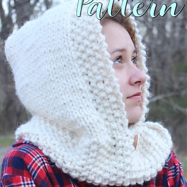 Knitting Pattern for Hood Cowl, Hooded Cowl Pattern, Hood Cowl Knitting Pattern, Child Hooded Cowl Knitting Pattern, Bulky Yarn Pattern