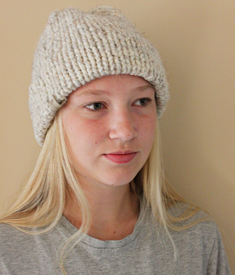 Double Brim Hat Knitting Pattern Knit Hat Pattern Knit Etsy