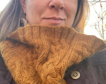 Cowl Knitting Pattern, Easy Knitting Pattern for Cowl, The Golden Hour Cowl, Instant PDF download,  Pattern Support, Video Tutorials