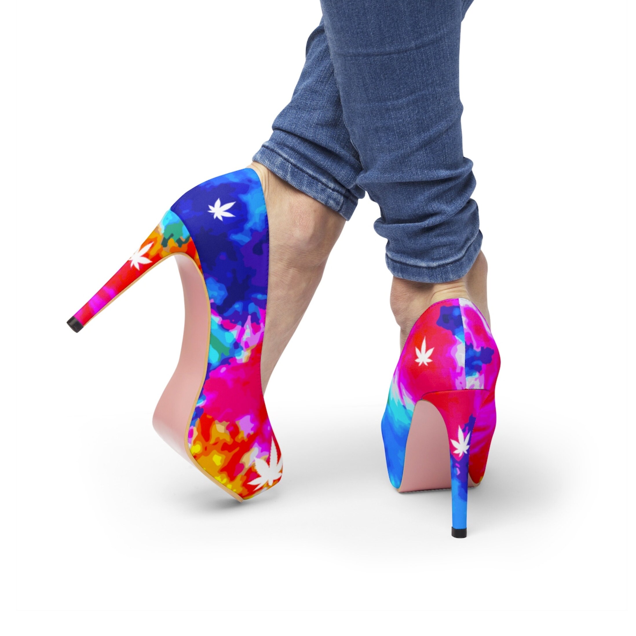 PLATFORM HEELS: Tie Dye - Etsy