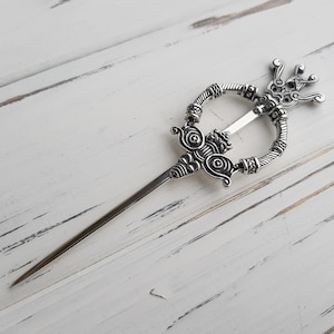 Viking silver fibula 9-11 century, Birka, Reconstruction history, Medieval pin, Norse, Viking reenactment, Jewelry brooch for scarf or shawl