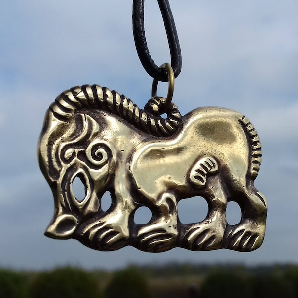 Wild boar pendant, Scythians jewelry, Pagan jewelry, Medieval age, Museum replica, Animal style, Ancient pendant, Ethnic style, Pig wild hog