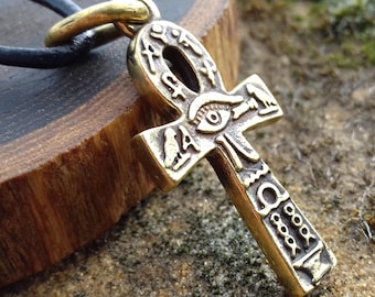 Anhk necklace, Bronze Ankh Pendant, Egypt Jewelry, Key of life, ankh necklace for men, Egyptian Necklace anhk, anhk Mythology, hieroglyph