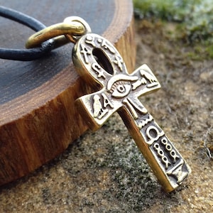 Anhk necklace, Bronze Ankh Pendant, Egypt Jewelry, Key of life, ankh necklace for men, Egyptian Necklace anhk, anhk Mythology, hieroglyph