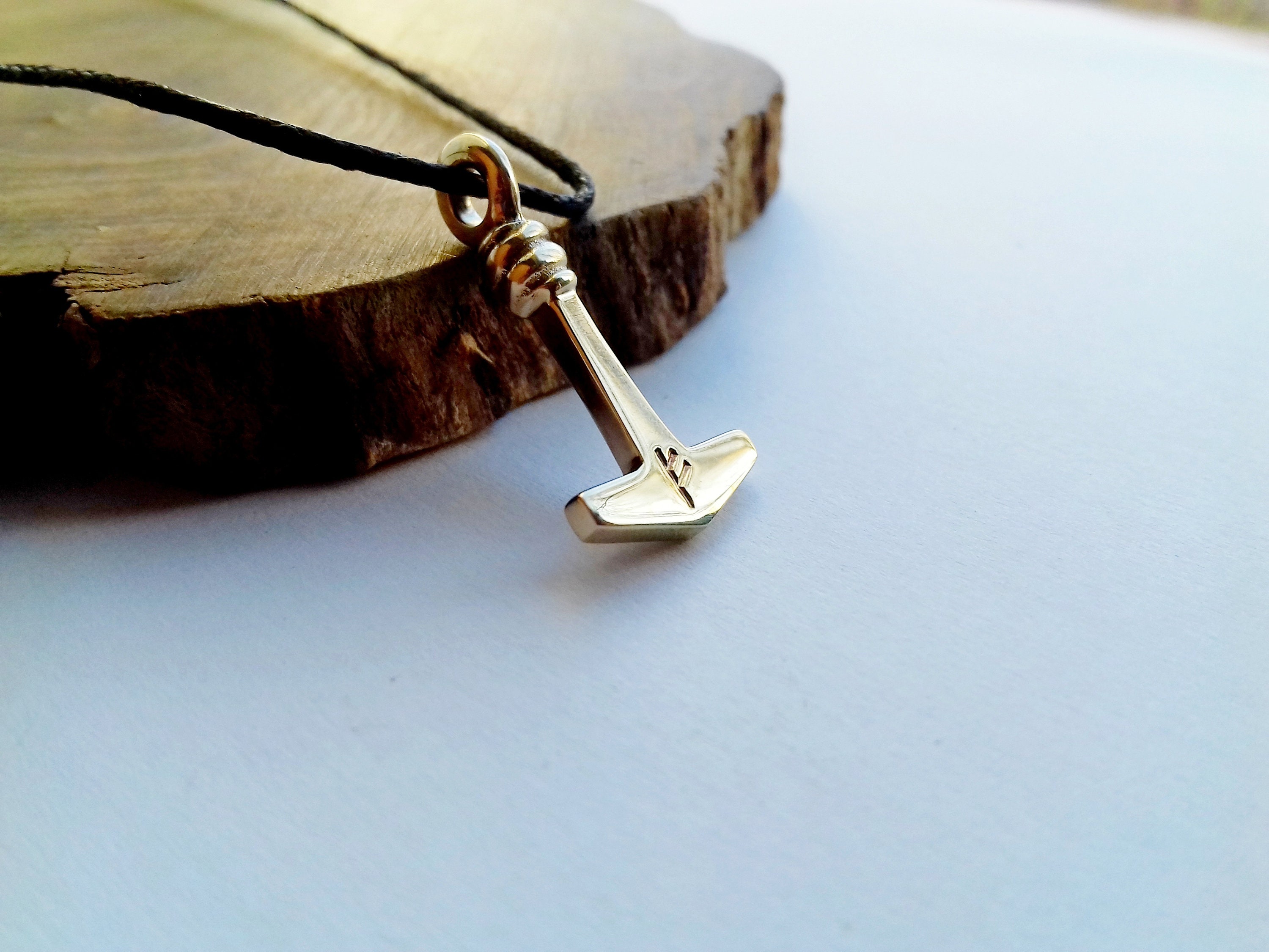Martello Di Thor Portachiavi VIKINGS Placcato Argento. Mjöllnir