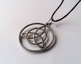 Celtique Triquetra Pendentif Noeud .925 Argent Massif Par