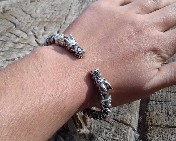 Flongo Viking Bracciale Uomo In Pelle Intrecciata - Acciaio Inox 316L Con Fibbia Magnetica