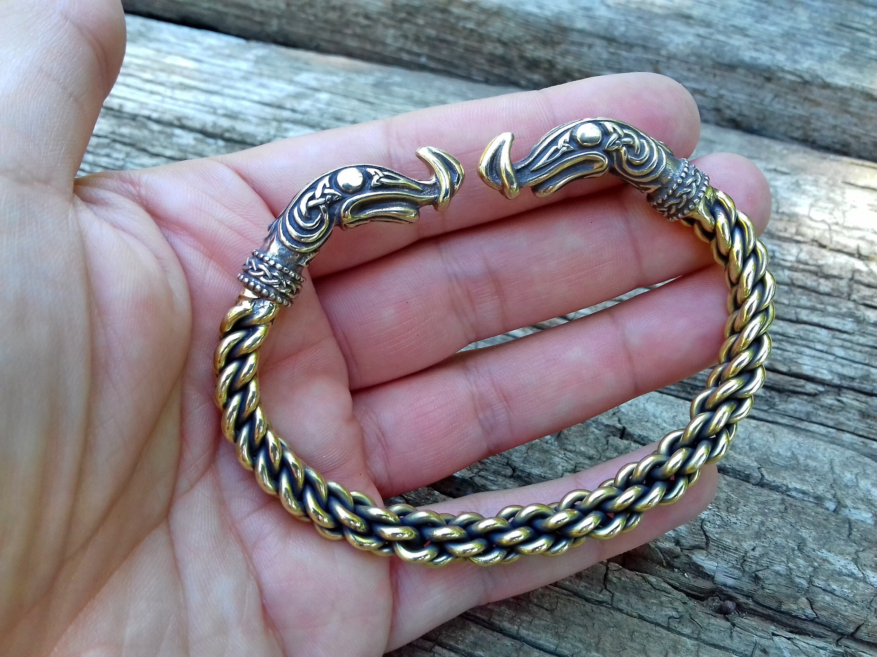 Bronze Viking Bracelet Celtic Viking Jewelry Ragnar Lothbrok Arm