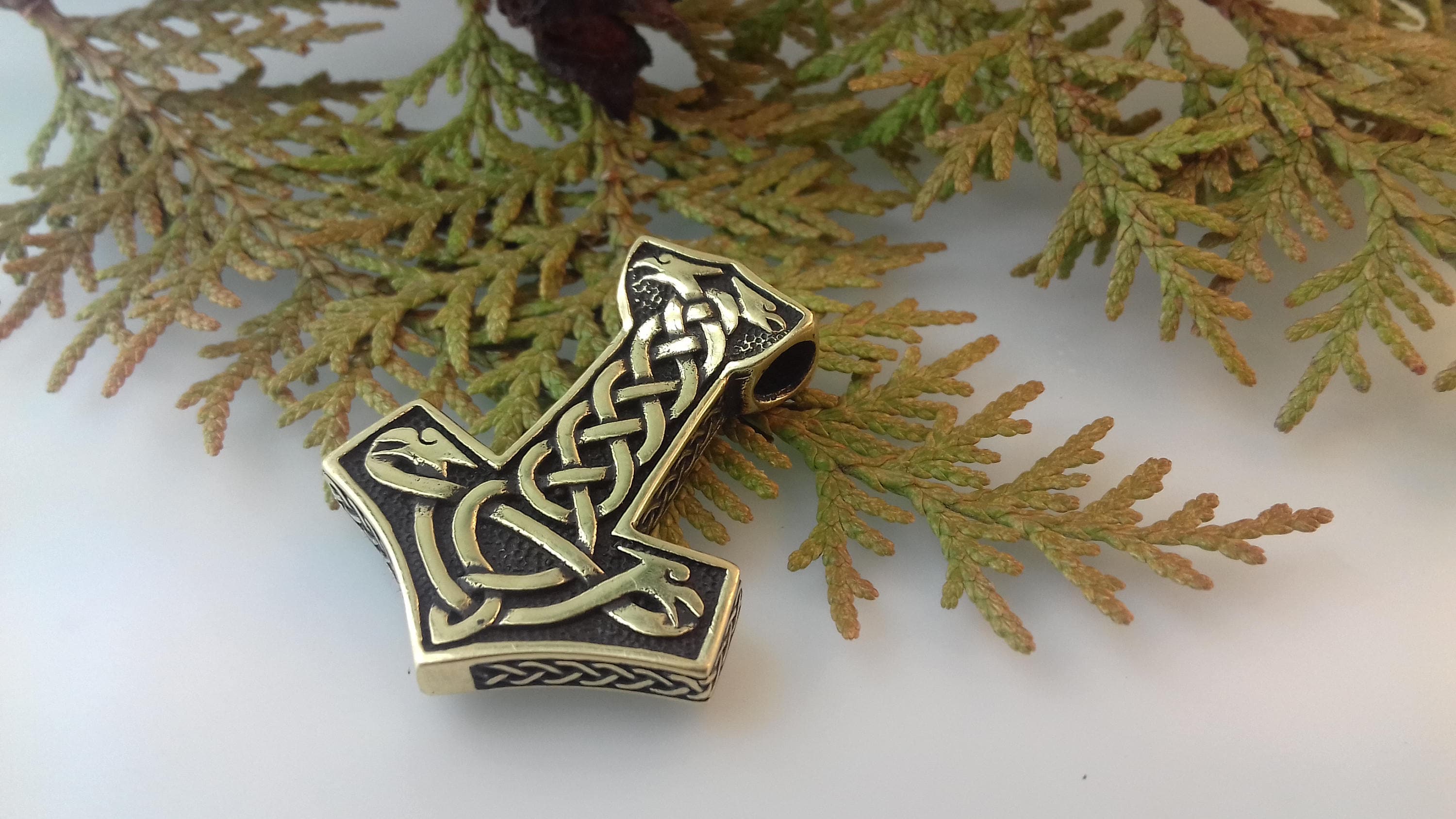 Collana Vikinga Martello Di Thor Mjolnir – Uomo E Donna, Acciaio Inox 56x21mm, Catena 55+5cm, Con Confezione Regalo Bestyle