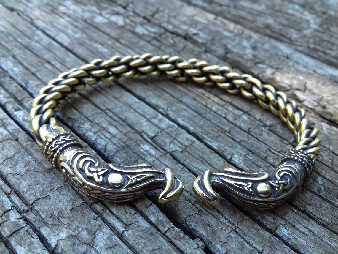 Bronze viking bracelet Celtic viking jewelry Ragnar Lothbrok | Etsy