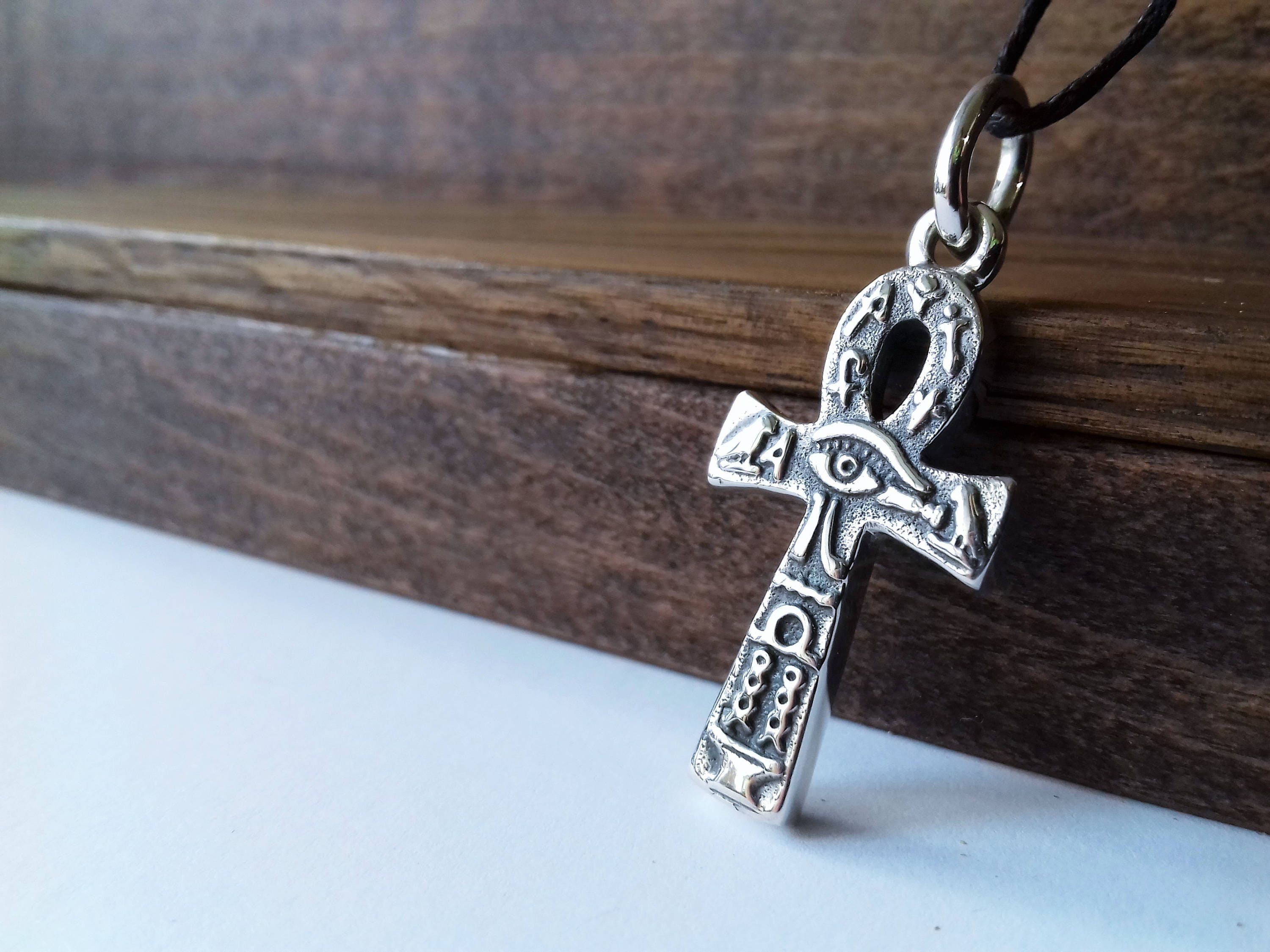 Anhk Necklace, Silver Ankh Pendant, Egypt Jewelry, Key of Life