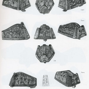 Set med 2 vikingabroscher "björnhuvud", Replika, Rekonstruktionsfibula, Djurhuvud, Medeltida, Nordisk, Hednisk, SCA-dräkt, Vikingasmycken bild 10