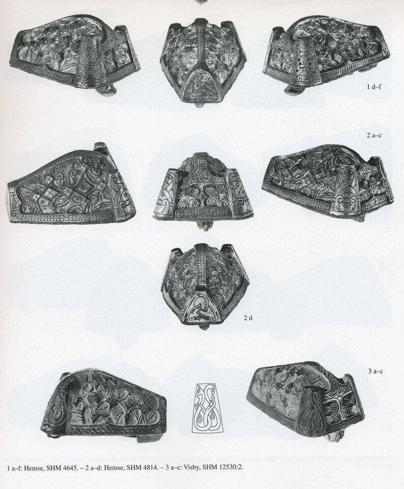Set med 2 vikingabroscher "björnhuvud", Replika, Rekonstruktionsfibula, Djurhuvud, Medeltida, Nordisk, Hednisk, SCA-dräkt, Vikingasmycken bild 10